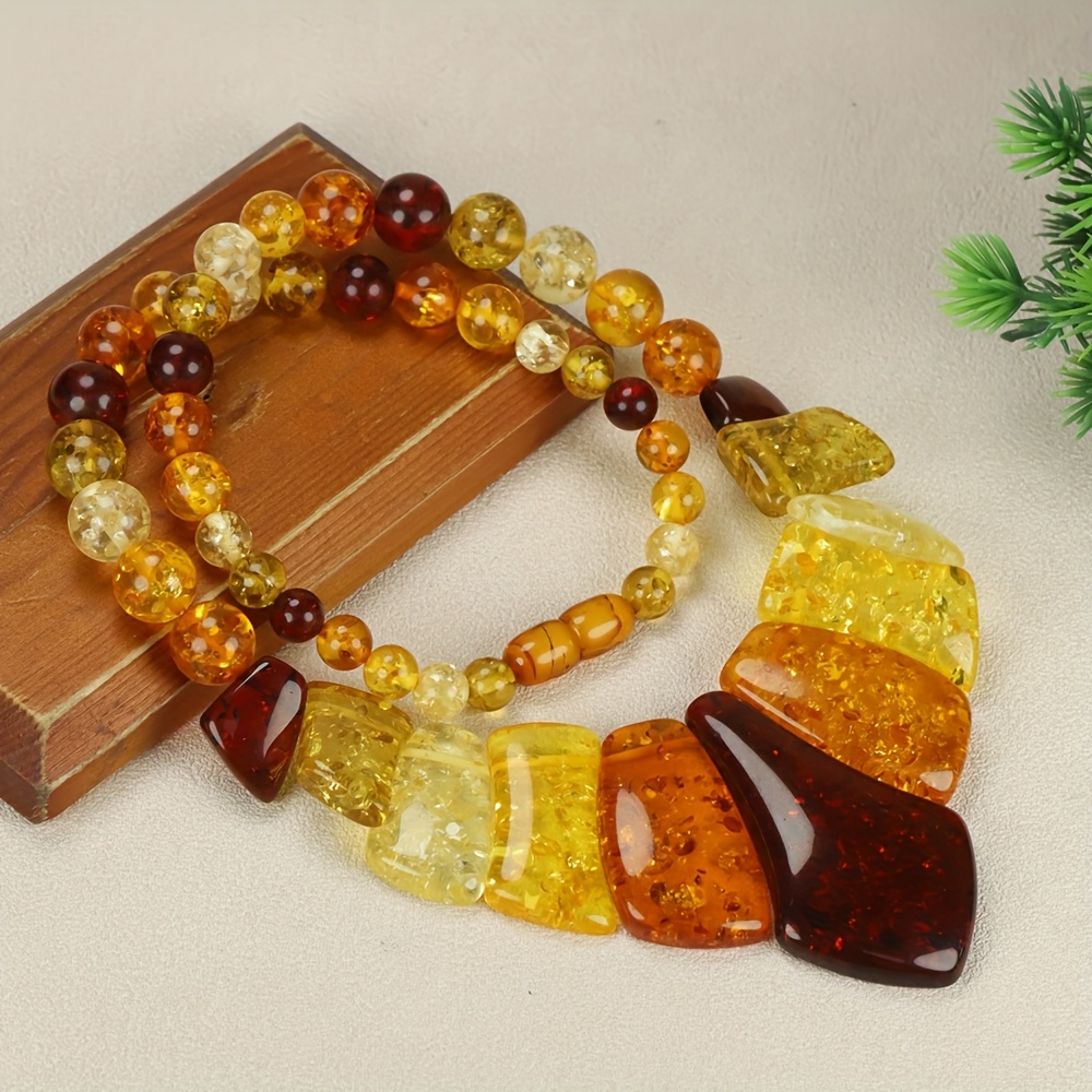 Bohemian Style Retro Gradual Change Tower Necklace